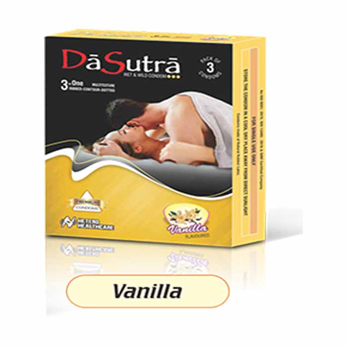 DASUTRA WET AND WILD CONDOM VANILLA PACK OF 3