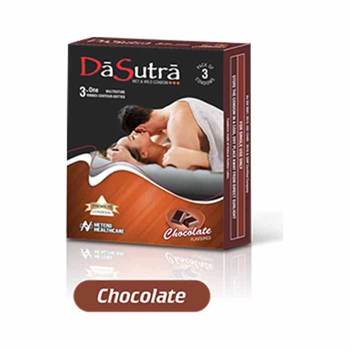 DASUTRA WET AND WILD CONDOM CHOCOLATE PACK OF 3