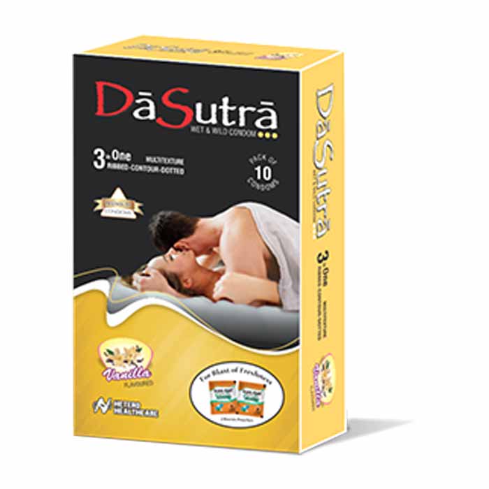 DASUTRA WET AND WILD CONDOM VANILLA PACK OF 10
