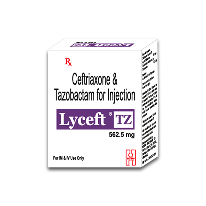 LYCEFT TZ 562.5MG INJECTION
